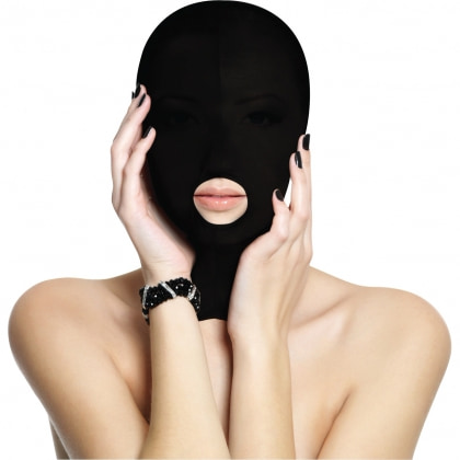 Masca Tip Hood Neagra Pentru Jocuri Bdsm