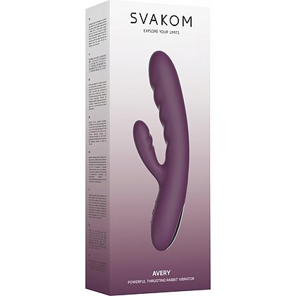 Svakom Avery Lilac — Rabbit 5x Împingere, Reîncărcabil Mov 7