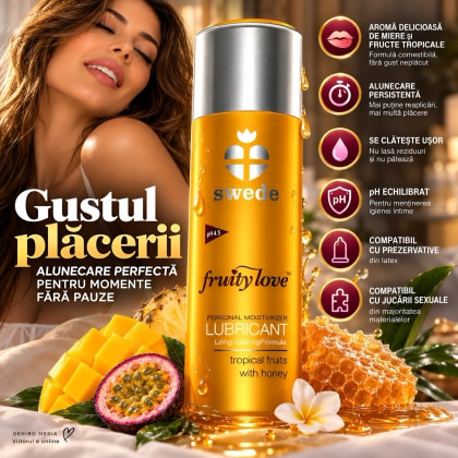 Swede Fruity Love Lubrifiant 50 ml Aromă Fructe Tropicale 3