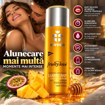 Swede Fruity Love Lubrifiant 50 ml Aromă Fructe Tropicale 4