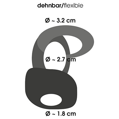 Triple Ring Inel Penis și Scrot Negru 4