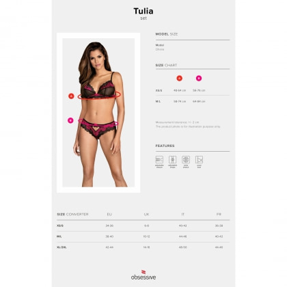 Set Sexy Obsessive Tulia din Dantelă Negru L-XL 5