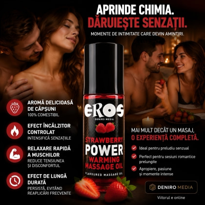 Ulei de Masaj Strawberry Power Warming 100ml 3