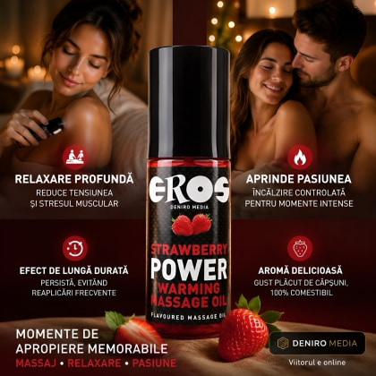 Ulei de Masaj Strawberry Power Warming 100ml 4