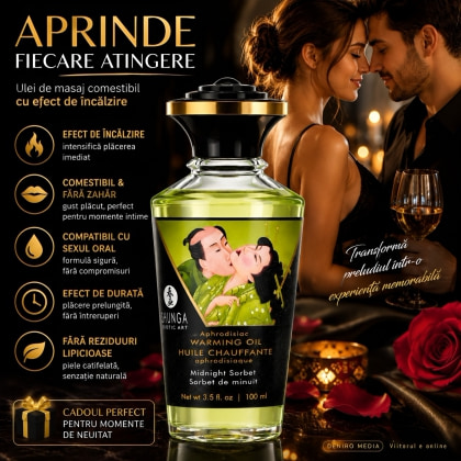 Ulei Masaj Afrodisiac Cu Încălzire Desert La Miezul Nopții 100ml 2