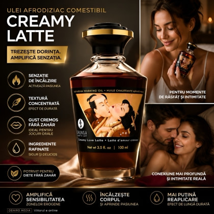 Ulei Masaj Aphrodisiac Warming Oil Creamy Latte 100ml 4