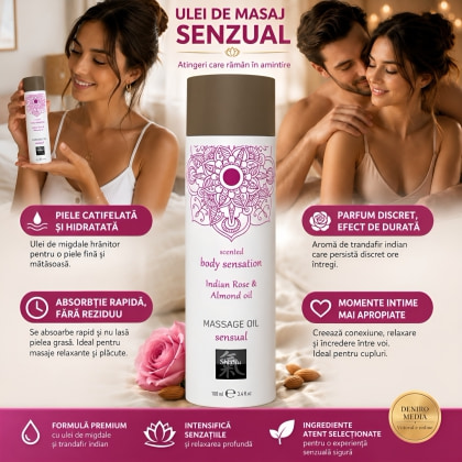 Ulei Masaj Senzual Shiatsu Trandafir Indian 100 ml 4