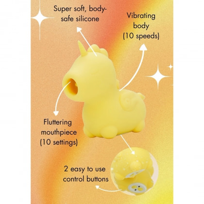 Unihorn Bean Blossom: Vibrator Mini 10+10 Reîncărcabil Galben 4