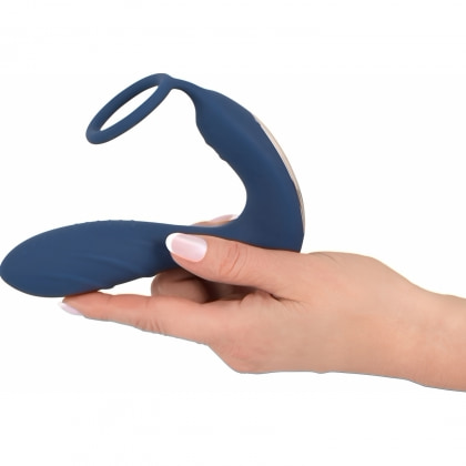 Vibrating Prostate Plug With Ring Albastru 6