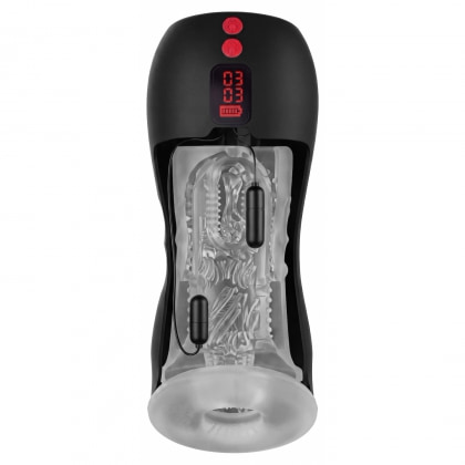 Vibrating Twin Turbo Masturbator Negru 6
