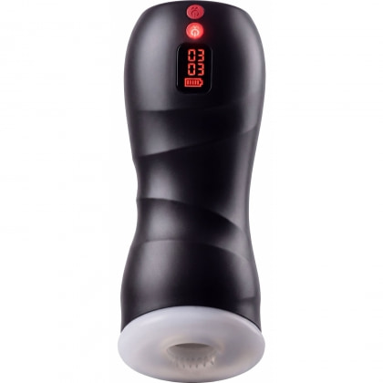 Vibrating Twin Turbo Masturbator Negru