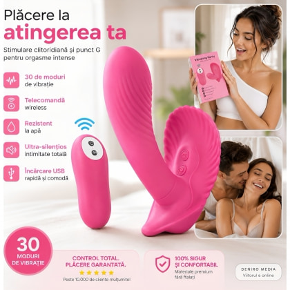 Vibrator Punctul G Cochilia Dragostei cu Telecomandă Roz 10