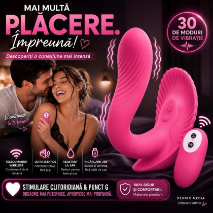 Vibrator Punctul G Cochilia Dragostei cu Telecomandă Roz 9