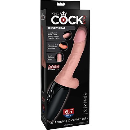 Vibrator Realist cu Încălzire Plus Triple Threat TPE 12