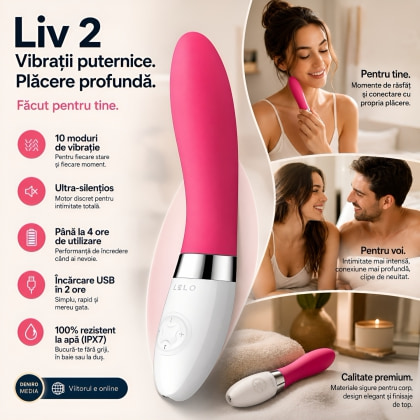 Vibrator Lelo Liv 2 pentru Stimularea Punctului G Roz 6