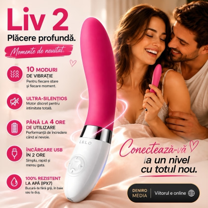 Vibrator Lelo Liv 2 pentru Stimularea Punctului G Roz 4