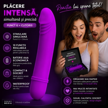 Vibrator Mic Simpatic pentru Punctul G și Clitoris Mov 8