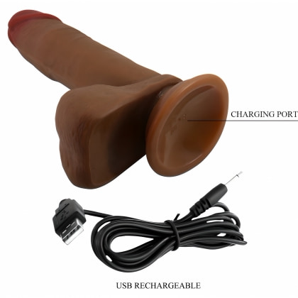 Vibrator Realist Beautiful Abel cu Împingere și Rotație 5