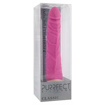 Vibrator Purrfect Silicone Classic 18cm Roz 2
