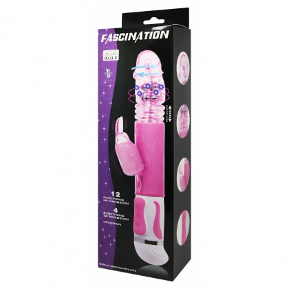 Vibrator Rabbit Rotație Și Împingere Fascination Roz 7
