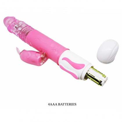 Vibrator Rabbit Rotație Și Împingere Fascination Roz 6
