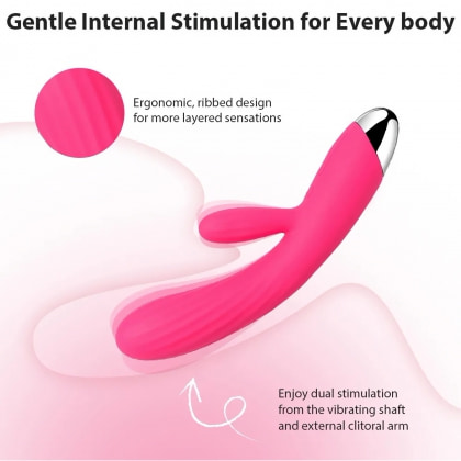 Vibrator Rabbit Încălzire Svakom Angel Roz 13