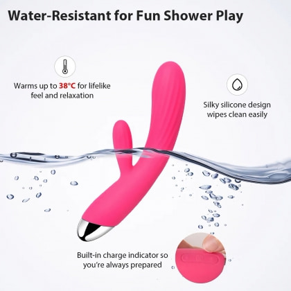 Vibrator Rabbit Încălzire Svakom Angel Roz 15