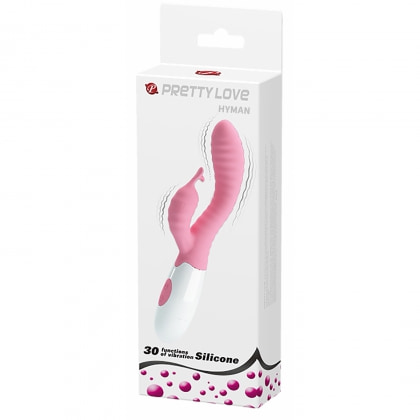 Vibrator Rabbit Pretty Love Hyman pentru Punctul G Roz 7