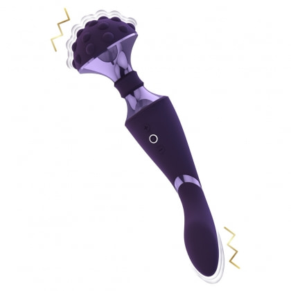 Vibrator de Masaj Shiatsu cu Două Motoare 28,6 cm Mov 10