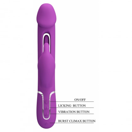 Rabbit Kampas Reîncărcabil 7 Moduri cu Burst Climax Mov 9