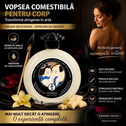 Vopsea Masaj Comestibilă Ciocolată-Vanilie 100ml 2