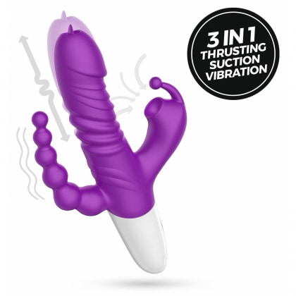 Wrangler Stimulare Triplă Reîncărcabil 3x10 – Crushious Mov 8