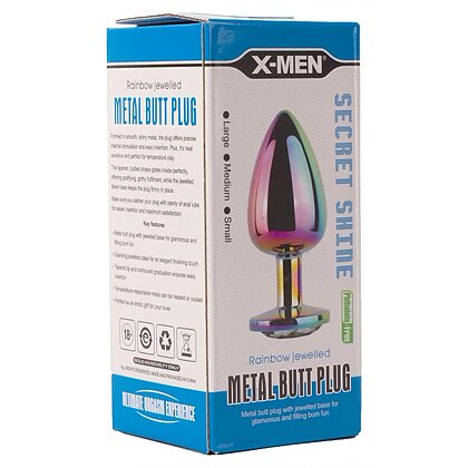 Anal Plug X-MEN Secret Shine Rainbow Multicolor 2