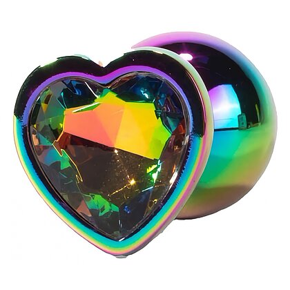 X-MEN Secret Shine Metal Anal Plug Rainbowheart S Multicolor 4