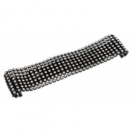 Zgardă Rhinestone Choker Negru 2