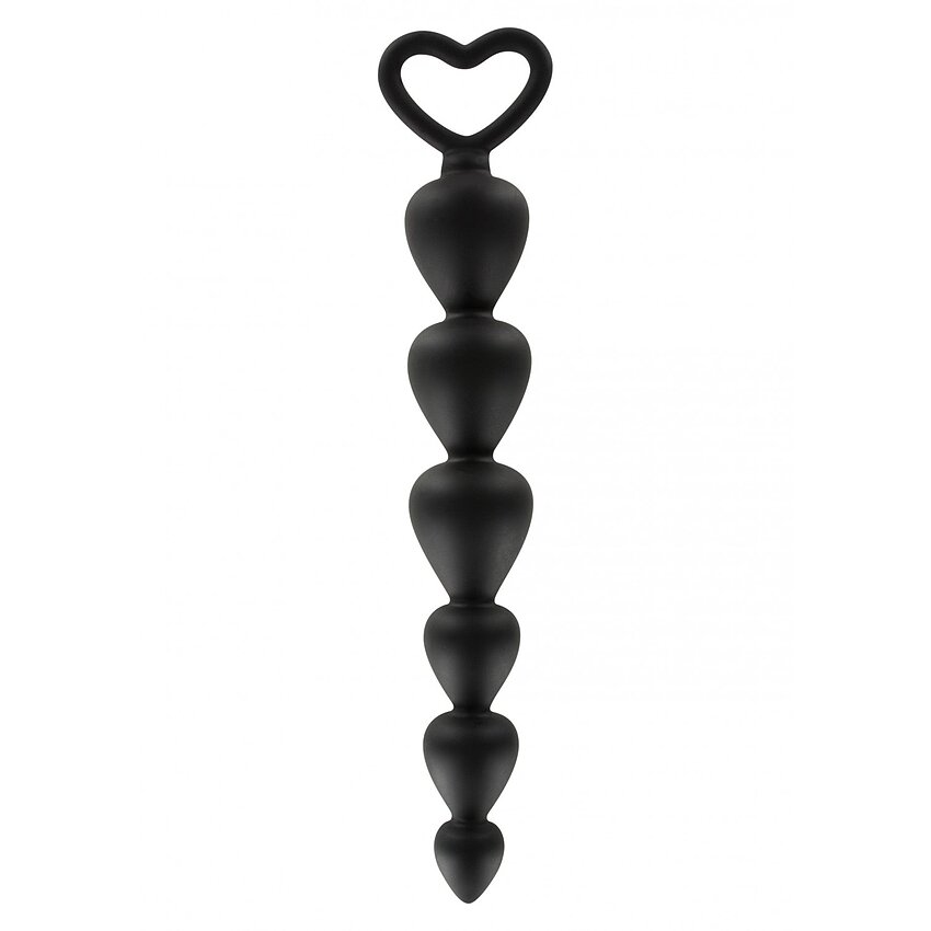 Anal Plug Bottom Beads Negru