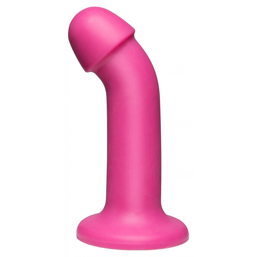 Dildo Roz Curbat Pentru Stimulare Punct G