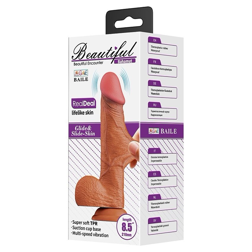 Debra Bahamut 8,5 — Vibrator curbat Realist cu Telecomandă