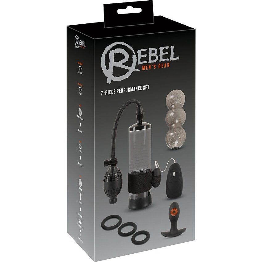Rebel Set 7-în-1: Pompă Măsurabilă, 20 Moduri Vibrații