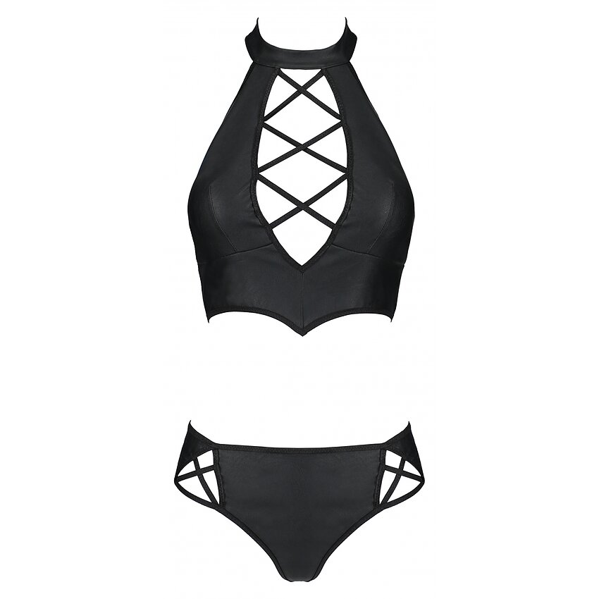 Set Din Piele Passion Nancy Bikini Negru