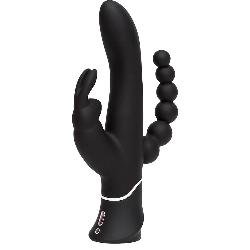 Vibrator Triplu Happy Rabbit Triple Curve Negru