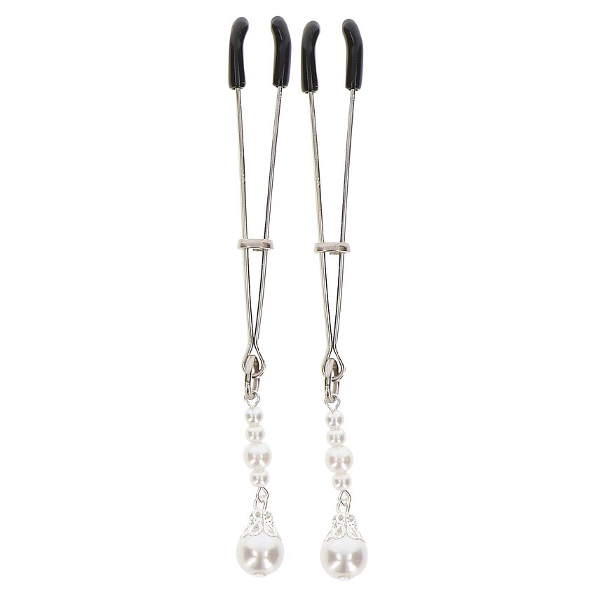 Tweezers With Pearls Argintiu