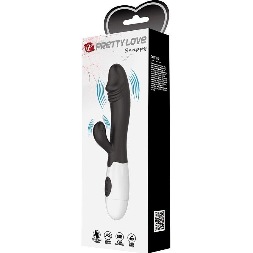 Pretty Love Snappy Black Vibrator Iepuras 30 Moduri