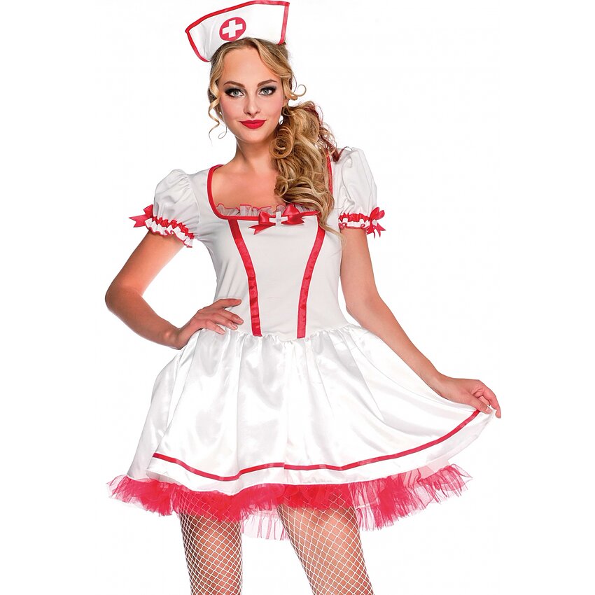 Costum Leg Avenue Naughty Nurse Alb