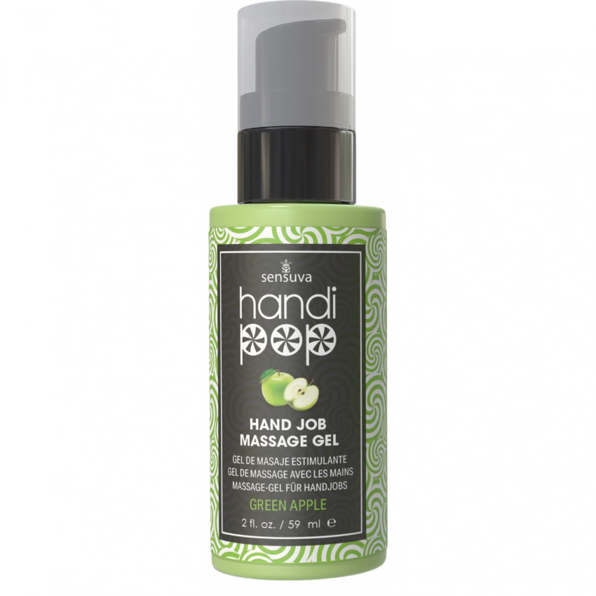 Gel Comestibil Masaj Sensuva HandiPop Măr Verde
