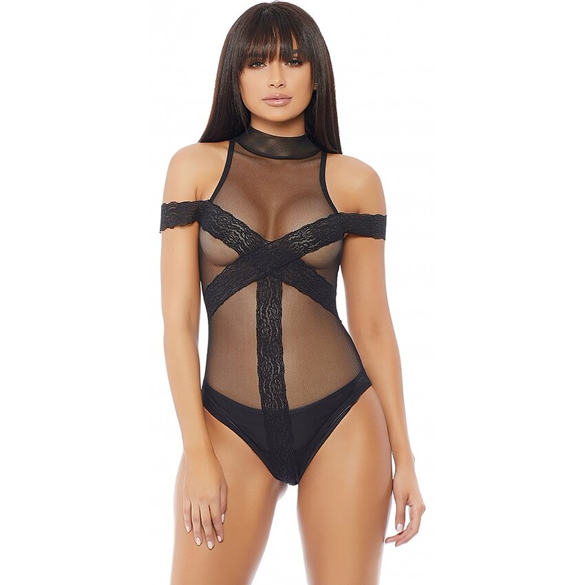 Body Fara Maneci Guler Inalt Negru