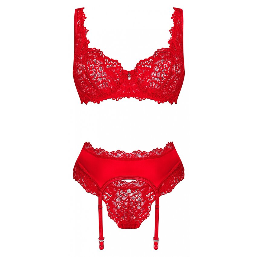 Set Obsessive Amor Cherris 3 Piese Rosu