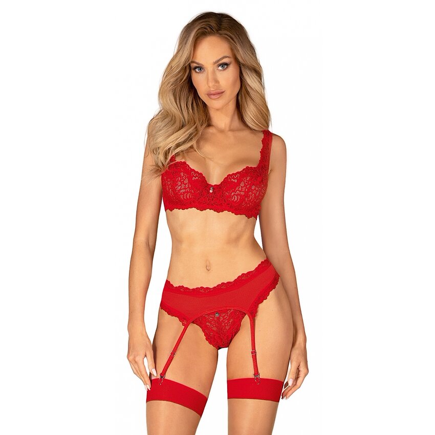 Set Obsessive Amor Cherris 3 Piese Roșu