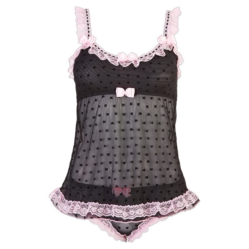 Babydoll Cottelli Collection Teresa Negru