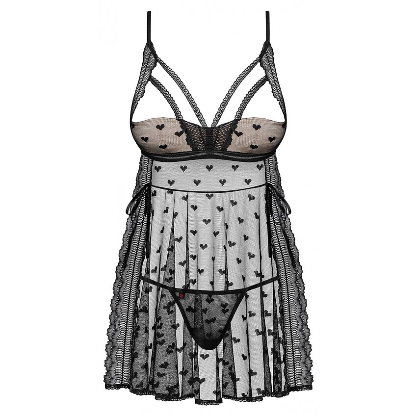 Babydoll Obsessive Heartia Negru